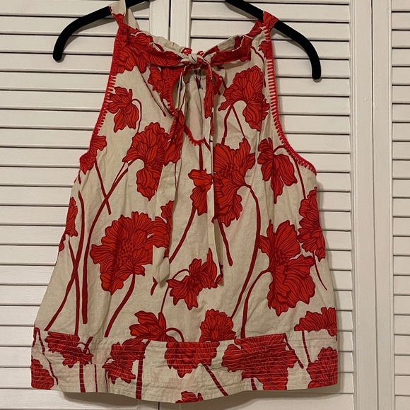 Gremlin Floral Linen Halter Top - Picture 3 of 4